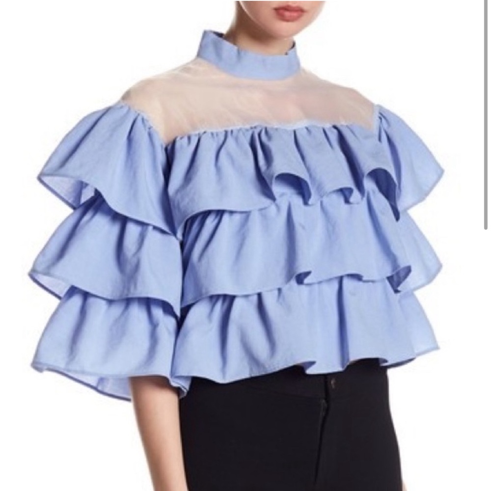 π Orange Ruffle Topπ§‘π§‘π§‘ - Picture 2 of 4